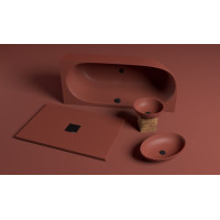 Polysan BANERA OVAL umyvadlo na desku, litý mramor, 60x40cm, hnědá mat 14397.71