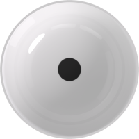 Polysan BANERA ROUND umyvadlo na desku, litý mramor, průměr 39cm, bílá/hnědá mat 14337.72