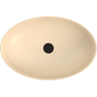 Polysan BANERA OVAL umyvadlo na desku, litý mramor, 60x40cm, béžová mat 14397.81