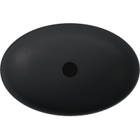 Polysan BANERA OVAL umyvadlo na desku, litý mramor, 60x40cm, antracit mat 14397.51