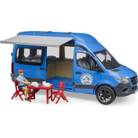 Bruder MB Sprinter Camper s řidičem a příslušenstvím