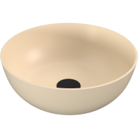 Polysan BANERA ROUND umyvadlo na desku, litý mramor, průměr 39cm, béžová mat 14337.81
