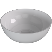 Polysan BANERA ROUND umyvadlo na desku, litý mramor, průměr 39cm, bílá 14337