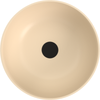 Polysan BANERA ROUND umyvadlo na desku, litý mramor, průměr 39cm, béžová mat 14337.81