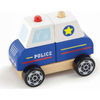 VIGA Dřevěná skládačka Policie