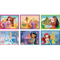 CLEMENTONI Obrázkové kostky Disney princezny, 12 kostek