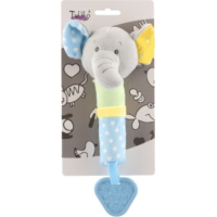 TEDDIES Pískací plyšový Slon s kousátkem