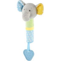 TEDDIES Pískací plyšový Slon s kousátkem