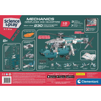 CLEMENTONI Science&Play Mechanická laboratoř Letadla a vrtulníky 10v1