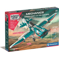 CLEMENTONI Science&Play Mechanická laboratoř Letadla a vrtulníky 10v1