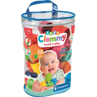 CLEMENTONI Soft Clemmy Sada 20 měkkých kostek v plastové tašce