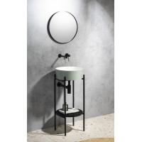 Sapho PUNO podstavec pod kulatá umyvadla 375x830x448xmm, černá SKA380-2