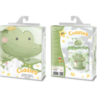 Dětské bavlněné povlečení do postýlky 135x100 cm CUDDLES - Krokodýl