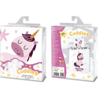 Dětské bavlněné povlečení do postýlky 135x100 cm CUDDLES - Jednorožec
