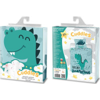 Dětské bavlněné povlečení do postýlky 135x100 cm CUDDLES - Dinosaurus