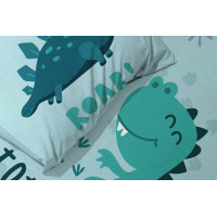 Dětské bavlněné povlečení do postýlky 135x100 cm CUDDLES - Dinosaurus