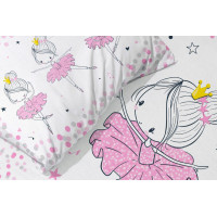 Dětské bavlněné povlečení do postýlky 135x100 cm CUDDLES - Baletka