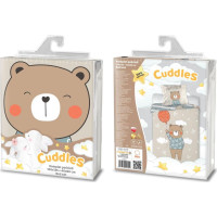 Dětské bavlněné povlečení do postýlky 135x100 cm CUDDLES - Medvídek s balónkem