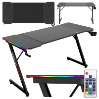 Herní stůl SHADOW GAMER 2.0 140 cm LED RGB