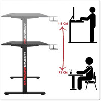 Herní stůl SHADOW GAMER elektrický 1.0 černý 120 cm