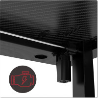 Herní stůl SHADOW GAMER elektrický 2.0 LED RGB 120 cm