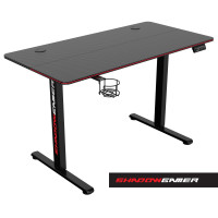Herní stůl SHADOW GAMER elektrický 2.0 LED RGB 120 cm