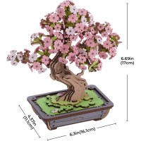 RoboTime 3D dřevěná skládačka Bonsaj sakura