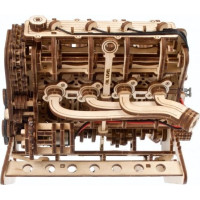 Ugears 3D dřevěné mechanické puzzle Motor V8