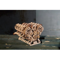 Ugears 3D dřevěné mechanické puzzle Motor V8