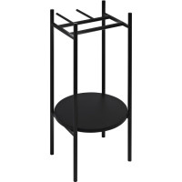 Sapho PUNO podstavec pod kulatá umyvadla 375x830x448xmm, černá SKA380-2