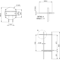 Sapho PUNO podstavec pod kulatá umyvadla 375x830x448xmm, zlato mat SKA380-5