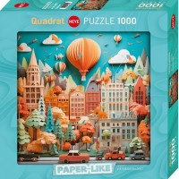 HEYE Čtvercové puzzle Paper-Like: Městská krajina 1000 dílků