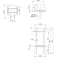 Sapho PUNO podstavec s umyvadlem 375x870x448xmm, zlato mat SKA380-5-01