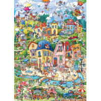 HEYE Puzzle Happy Town: Dobré ráno! 1000 dílků