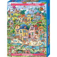 HEYE Puzzle Happy Town: Dobré ráno! 1000 dílků