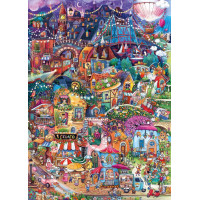 HEYE Puzzle Happy Town: Dobrý večer! 1000 dílků