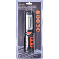 Solight multifunkční nabíjecí LED lampa, 3W COB, 250 + 40lm, Li-Ion, USB, černooranžová