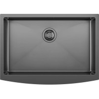 Sapho AMERICAN polozápustný nerezový dřez 70x50cm, gun metal ZN7050B