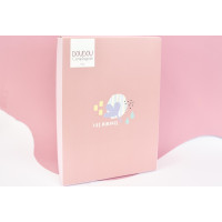 Doudou Plyšový muchláček růžový Žirafa 19 cm