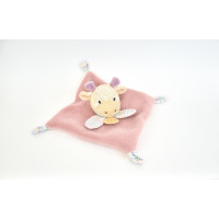 Doudou Plyšový muchláček růžový Žirafa 19 cm