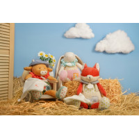Doudou Dárková sada růžová Králíček Ciboulette s dečkou 28 cm
