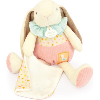 Doudou Dárková sada růžová Králíček Ciboulette s dečkou 28 cm
