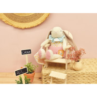 Doudou Dárková sada růžová Králíček Ciboulette s dečkou 28 cm