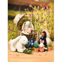 Doudou Dárková sada růžová Králíček Ciboulette s dečkou 28 cm