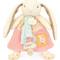 Doudou Dárková sada Hračka s úchytem na dudlík Králíček Ciboulette 19 cm
