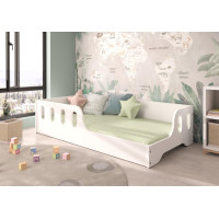 SESTAVENO: Dětská Montessori postel COCO 160x80 cm - bílá, levá