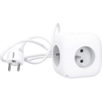 Solight 3z + USB A+C prodlužovací přívod - kostka, kabel 2m, 3 x 1mm2, bílý, vypínač