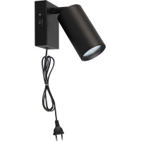 Solight nástěnná lampička CELE, 1x GU10, černá