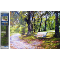 NORIMPEX Diamantové malování Prosluněná lavička 30x40cm