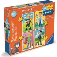 RAVENSBURGER Moje první puzzle: Uhádneš, kdo jsem? 4v1 (2,3,4,5 dílků)